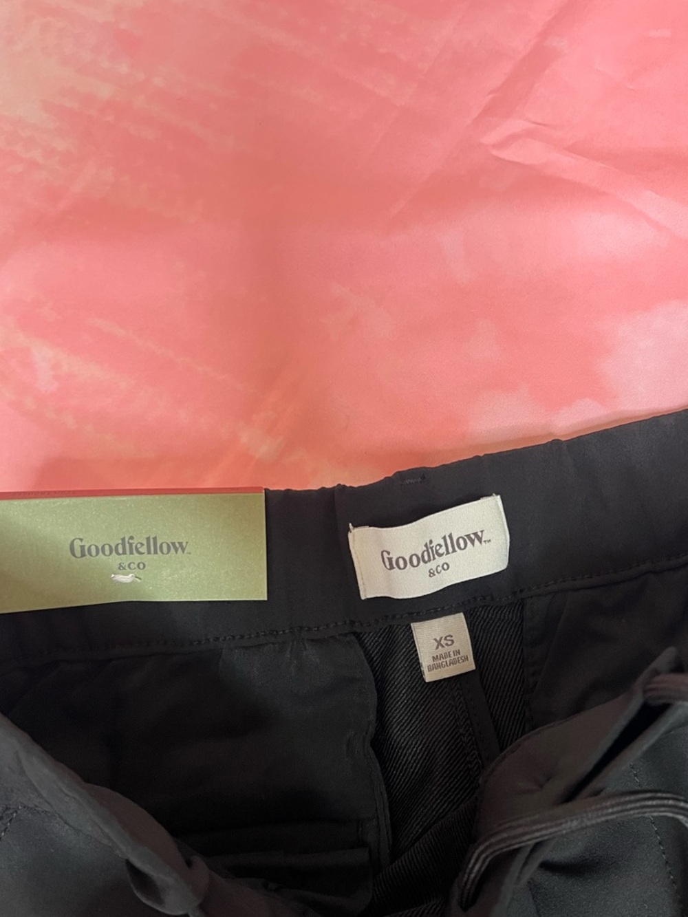 NWT Goodfellow & Co Men's Black Straight-Leg Tech Trouser Size XS - Picture 5 of 10
